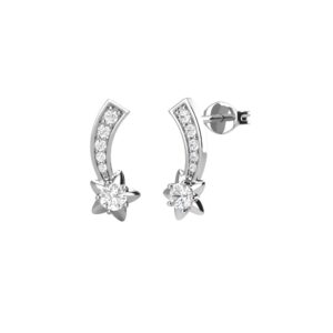 srebrni uhani zvezdni utrinek